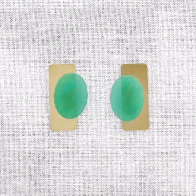 GEOMETRIC SHAPE STEEL EARRINGS