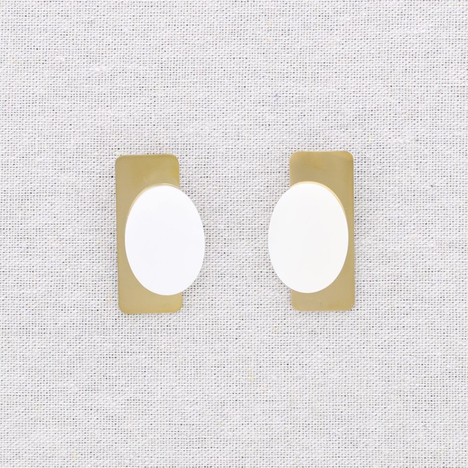 GEOMETRIC SHAPE STEEL EARRINGS