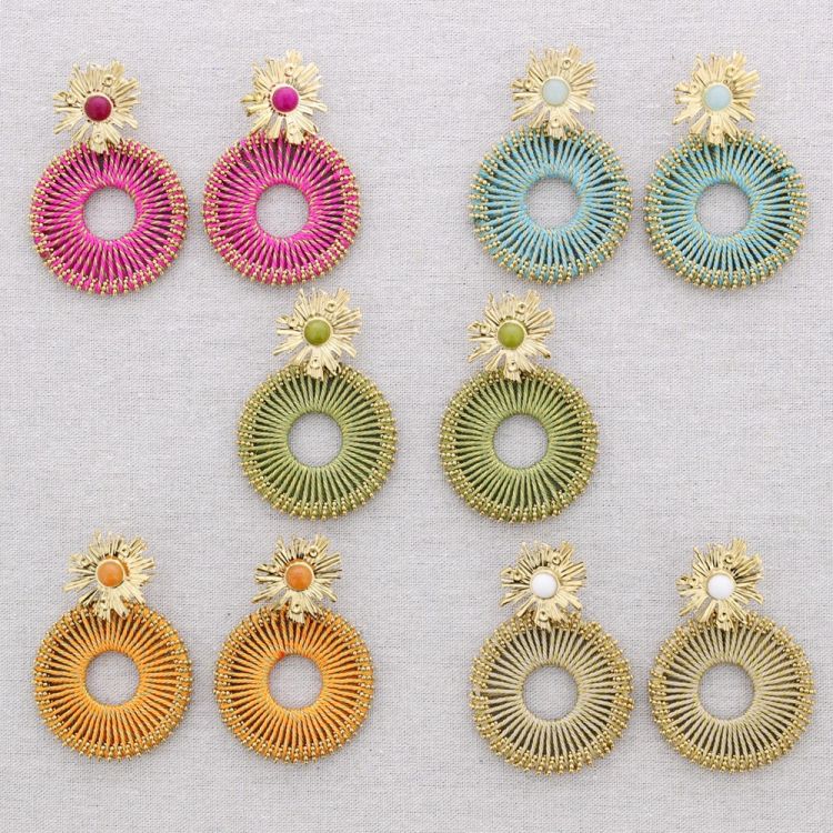 PENDIENTES ACERO DONUT CORDÓN 2