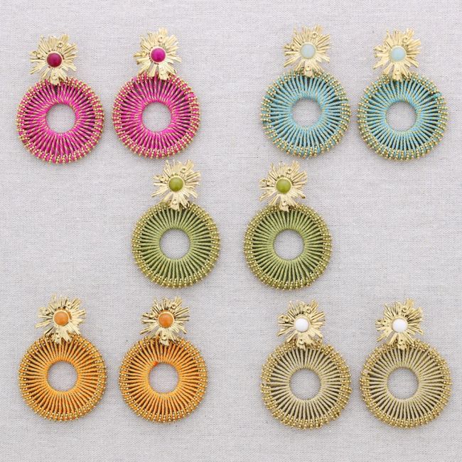 PENDIENTES ACERO DONUT CORDÓN