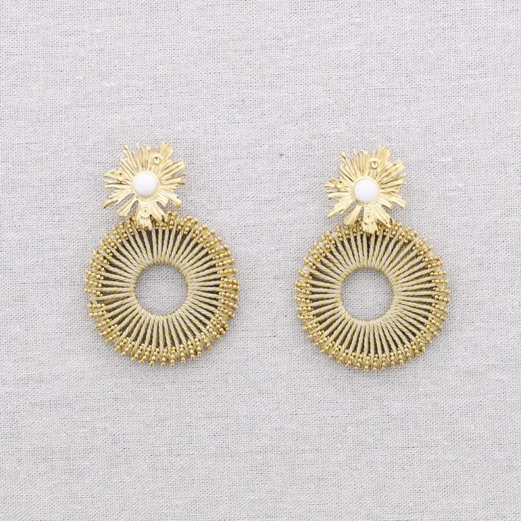 DONUT CORD STEEL EARRINGS