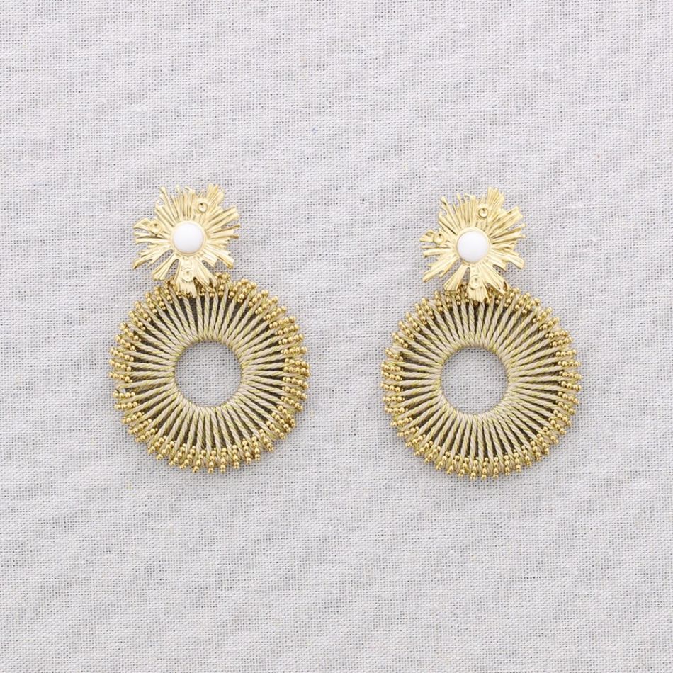 DONUT CORD STEEL EARRINGS