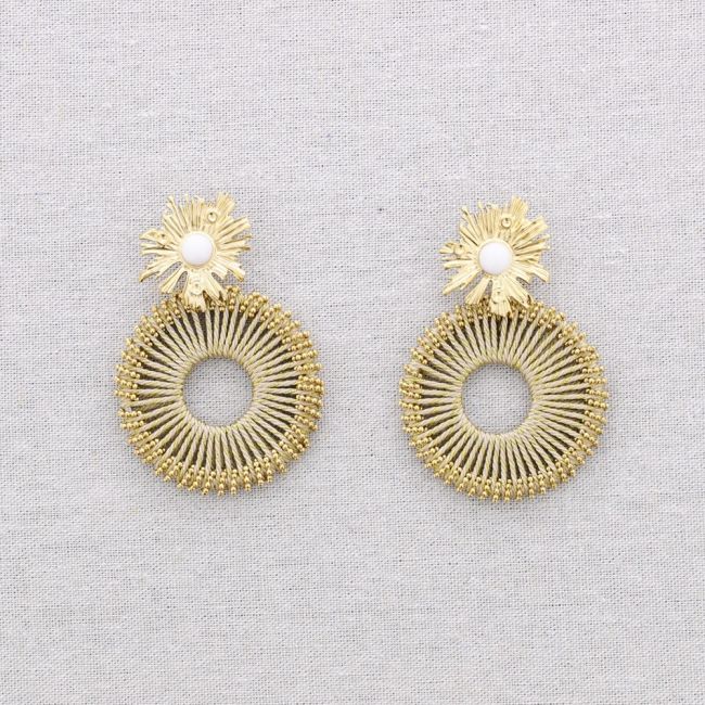 PENDIENTES ACERO DONUT CORDÓN