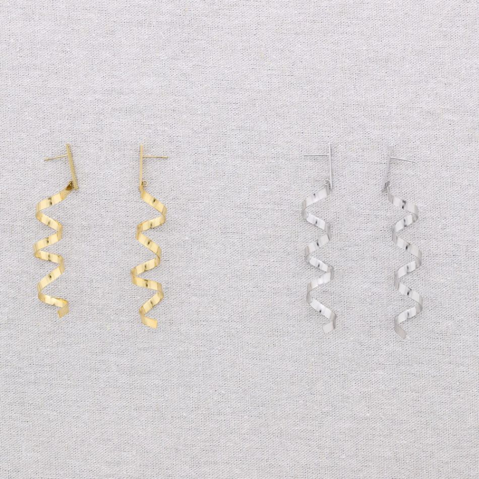 PENDIENTES ACERO ESPIRAL