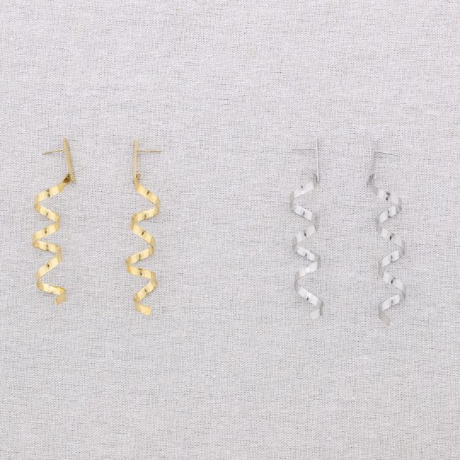 PENDIENTES ACERO ESPIRAL