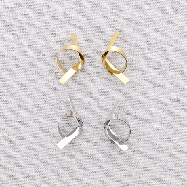 PENDIENTES ACERO NUDO