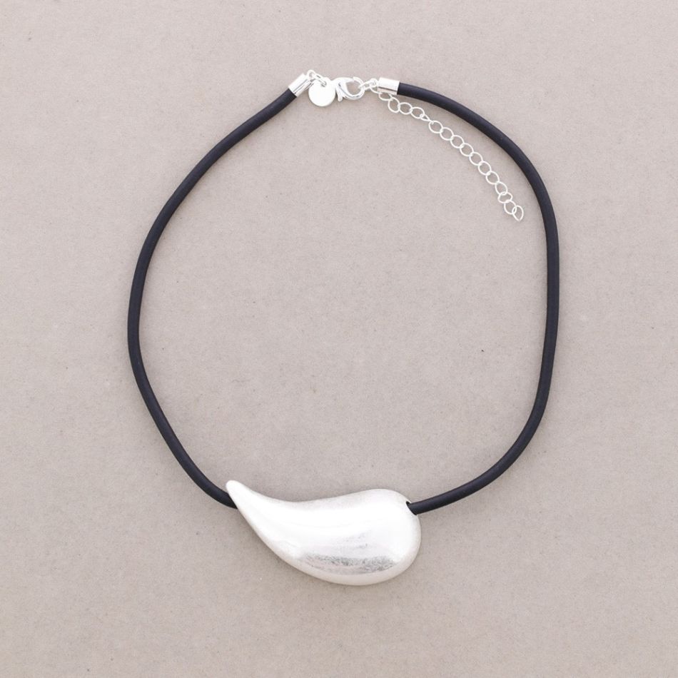 METALLIC CORD CHOKER DROP