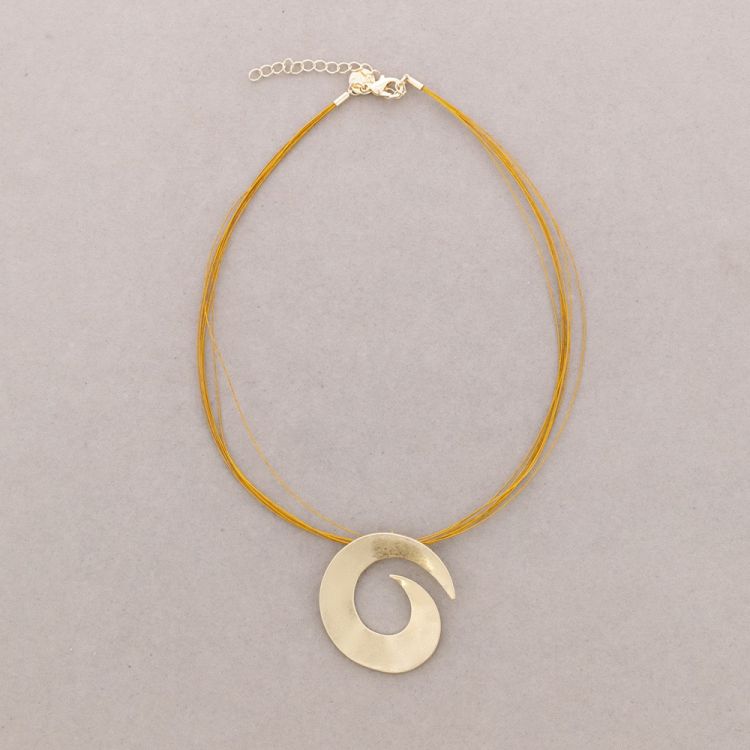 CHOKER METAL CORD SPIRAL PENDANT