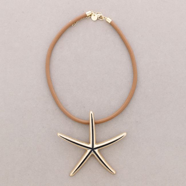 STARFISH METAL RUBBER CORD CHOKER