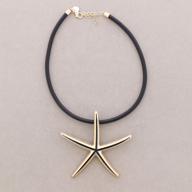 STARFISH METAL RUBBER CORD CHOKER