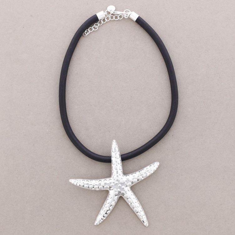 STARFISH METAL RUBBER CORD CHOKER