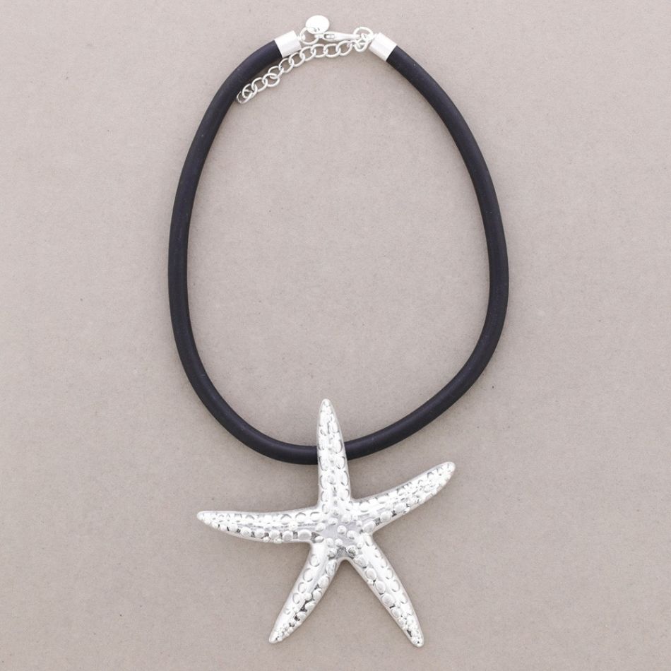 STARFISH METAL RUBBER CORD CHOKER