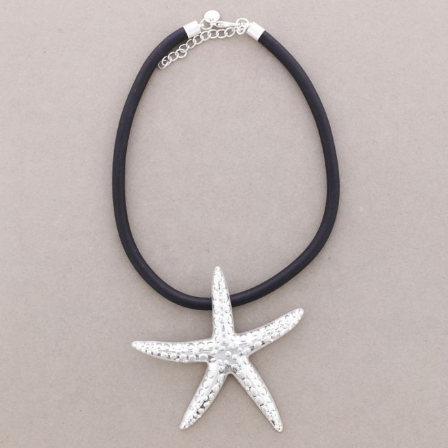 STARFISH METAL RUBBER CORD CHOKER