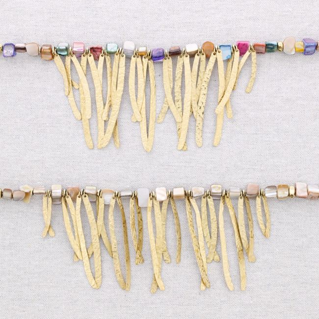 STEEL CHOKER BEADS PENDANT STRIPS