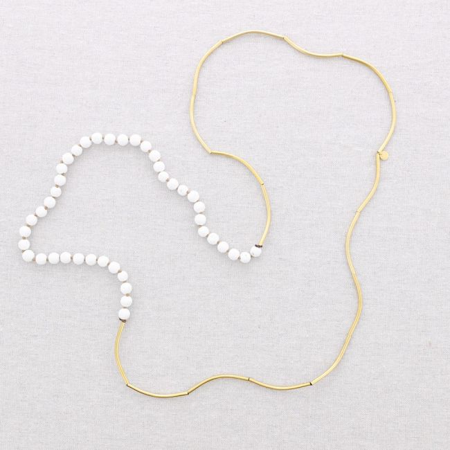 COLLAR LARGO ACERO BARRITAS CUENTAS