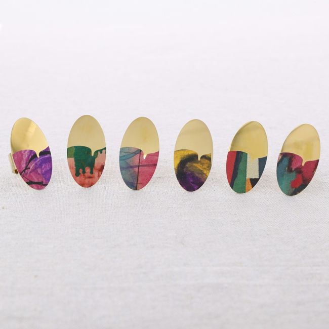 OVAL STEEL RING HALF DRAWING