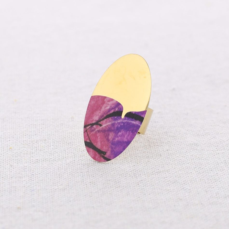ANILLO ACERO OVALADO MEDIO DIBUJO