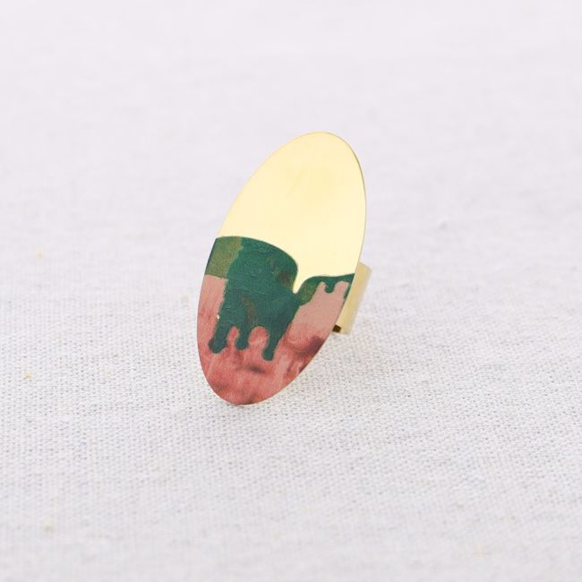 ANILLO ACERO OVALADO MEDIO DIBUJO