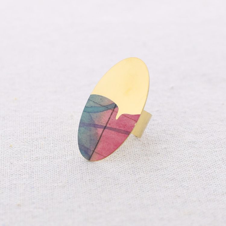 ANILLO ACERO OVALADO MEDIO DIBUJO