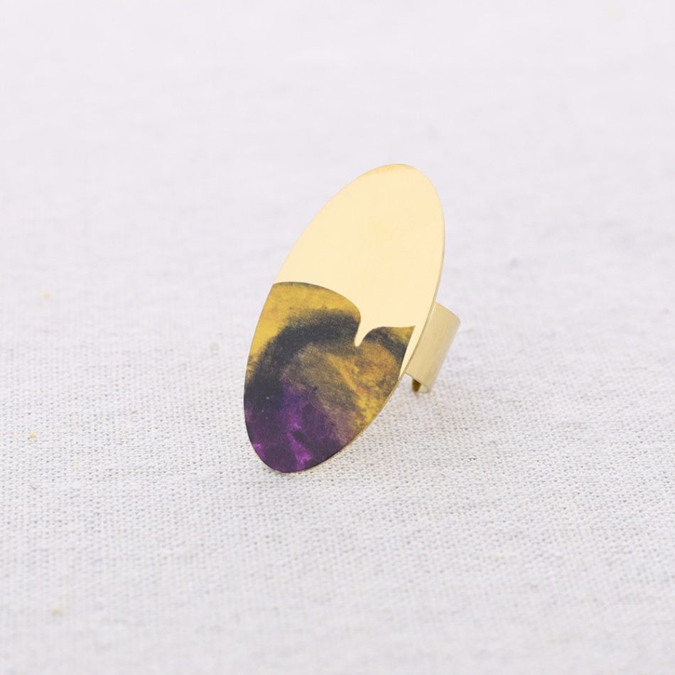 ANILLO ACERO OVALADO MEDIO DIBUJO