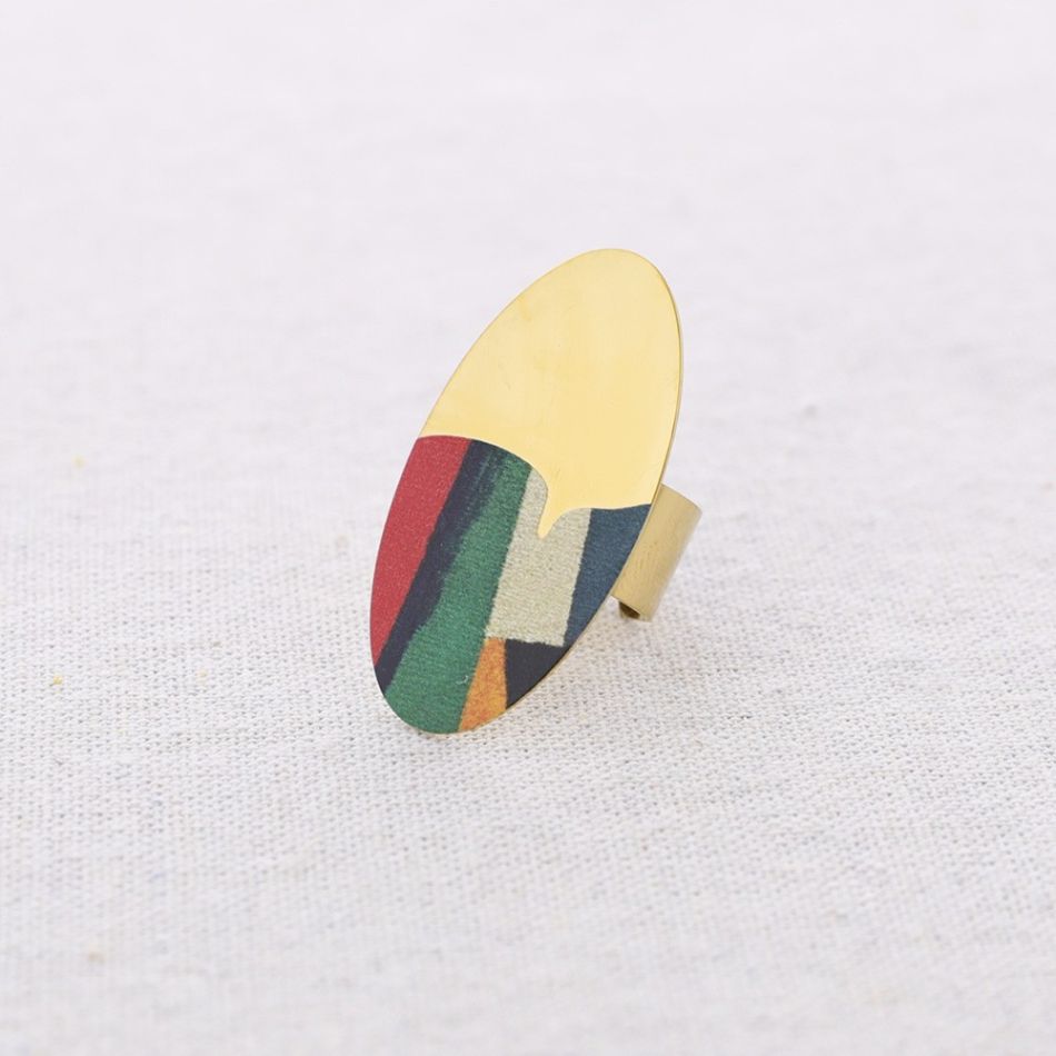 ANILLO ACERO OVALADO MEDIO DIBUJO