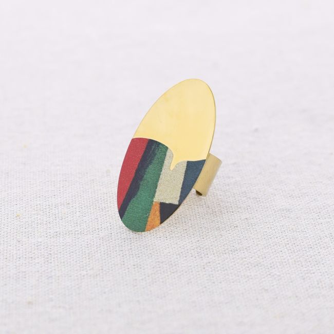 ANILLO ACERO OVALADO MEDIO DIBUJO