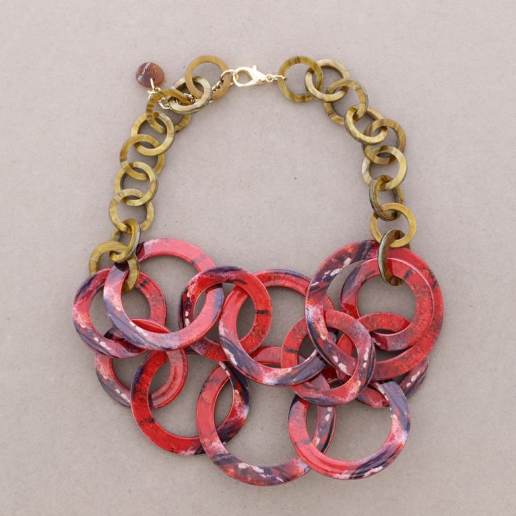 RESIN LINKS NECKLACE DRAWING