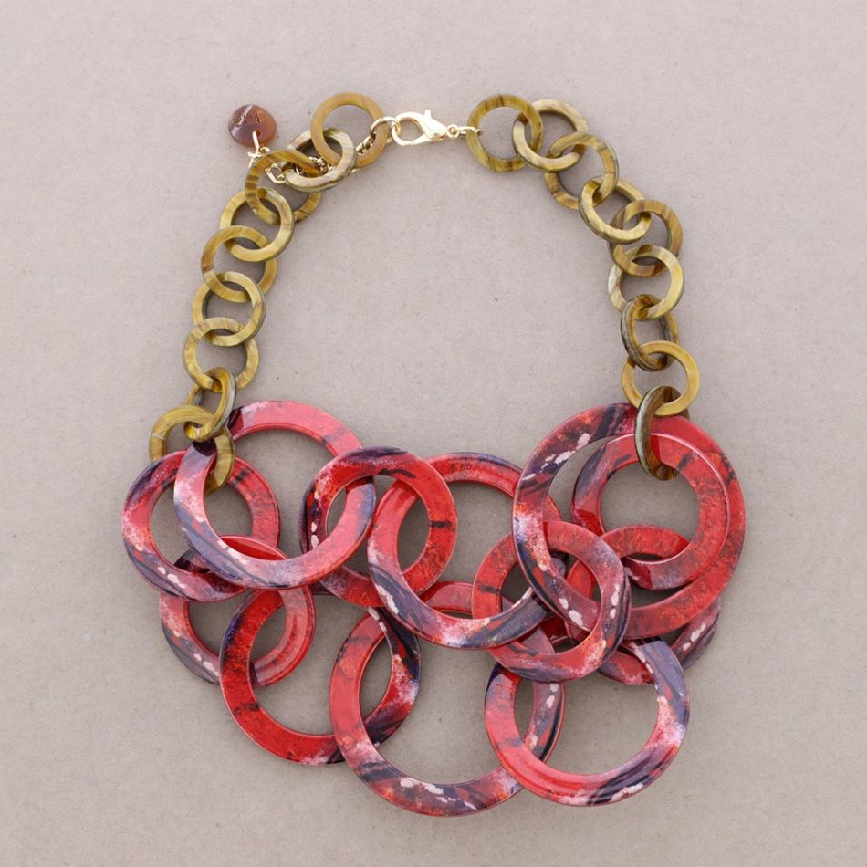 RESIN LINKS NECKLACE DRAWING
