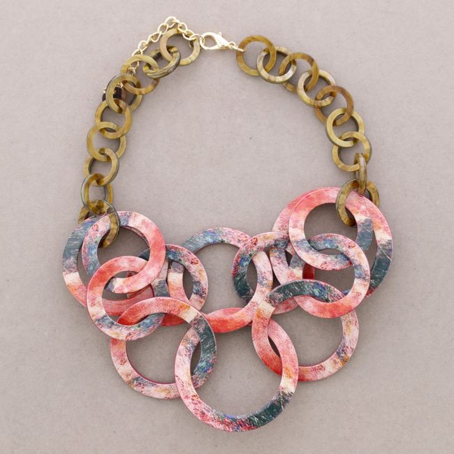 RESIN LINKS NECKLACE DRAWING