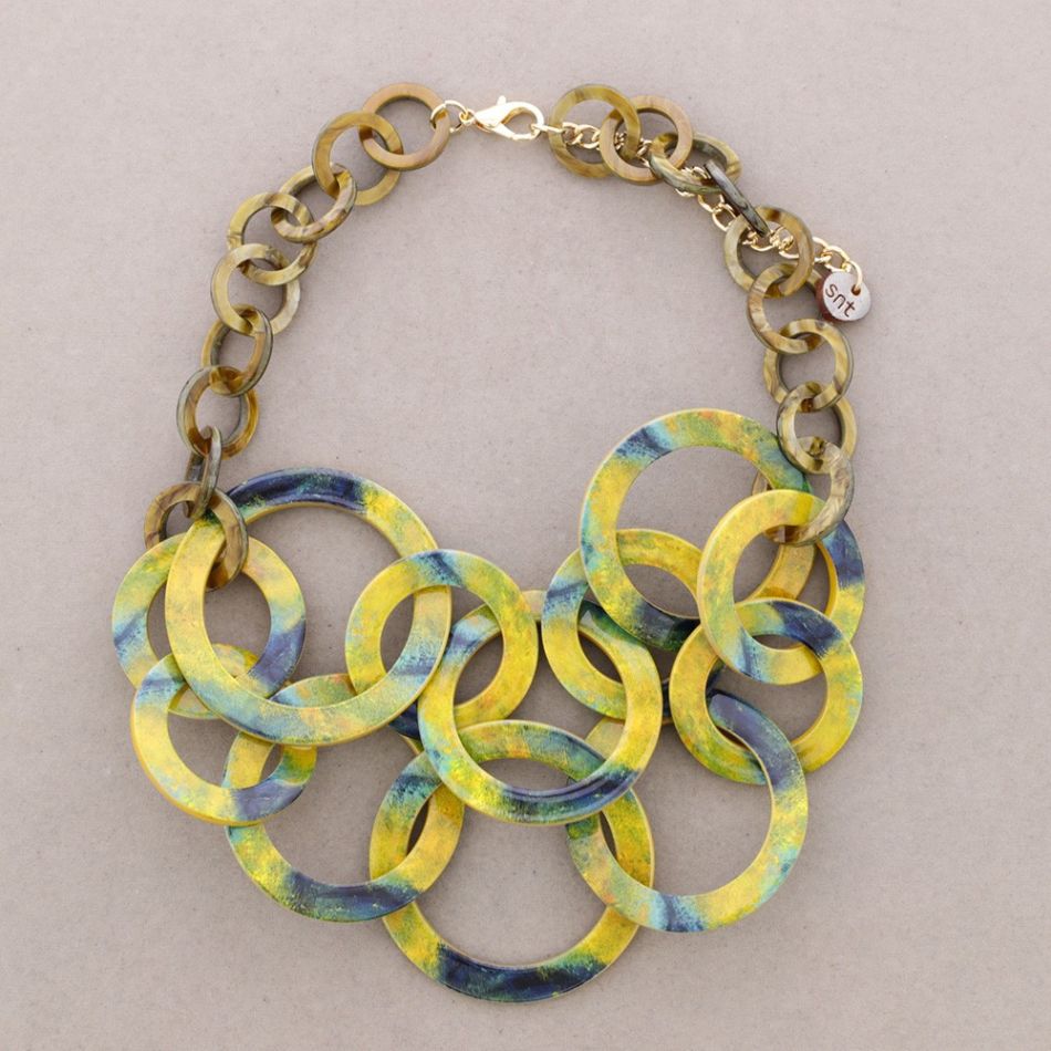 RESIN LINKS NECKLACE DRAWING