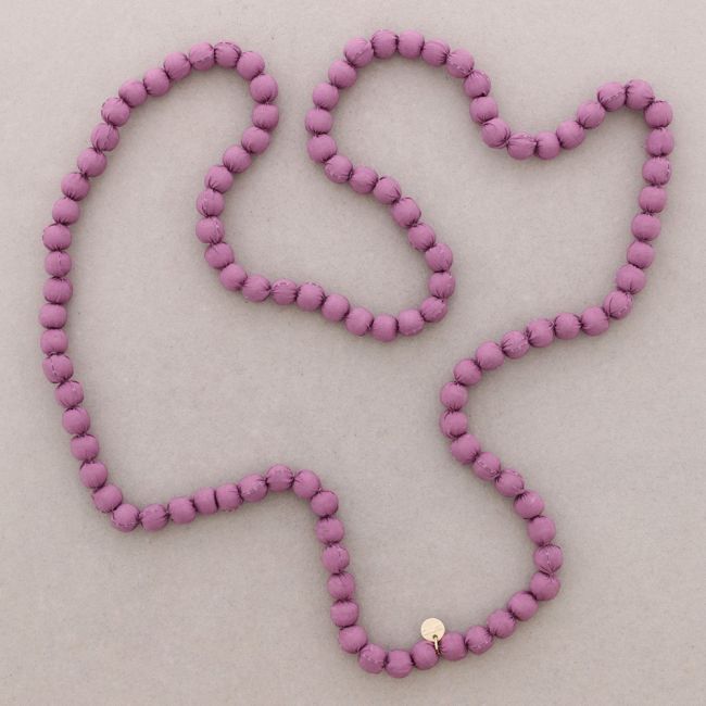 LONG NECKLACE WITH COATED BALLS 10MM*1.2M
