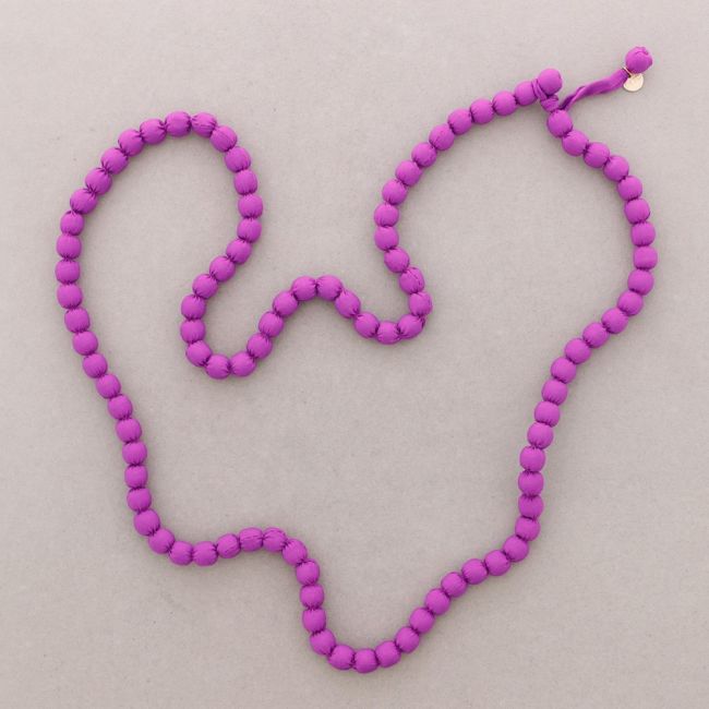 COLLAR LARGO BOLAS REVESTIDAS 1,1M