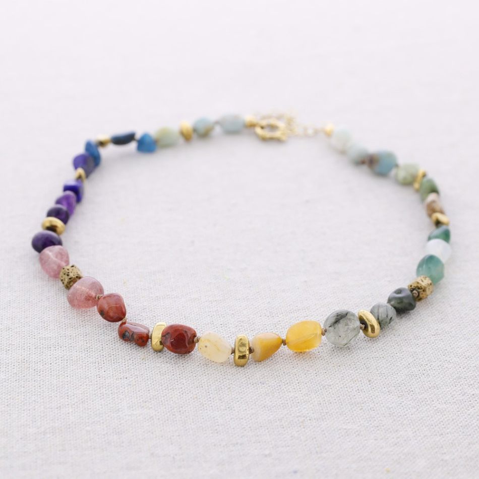 STONES STEEL NECKLACE