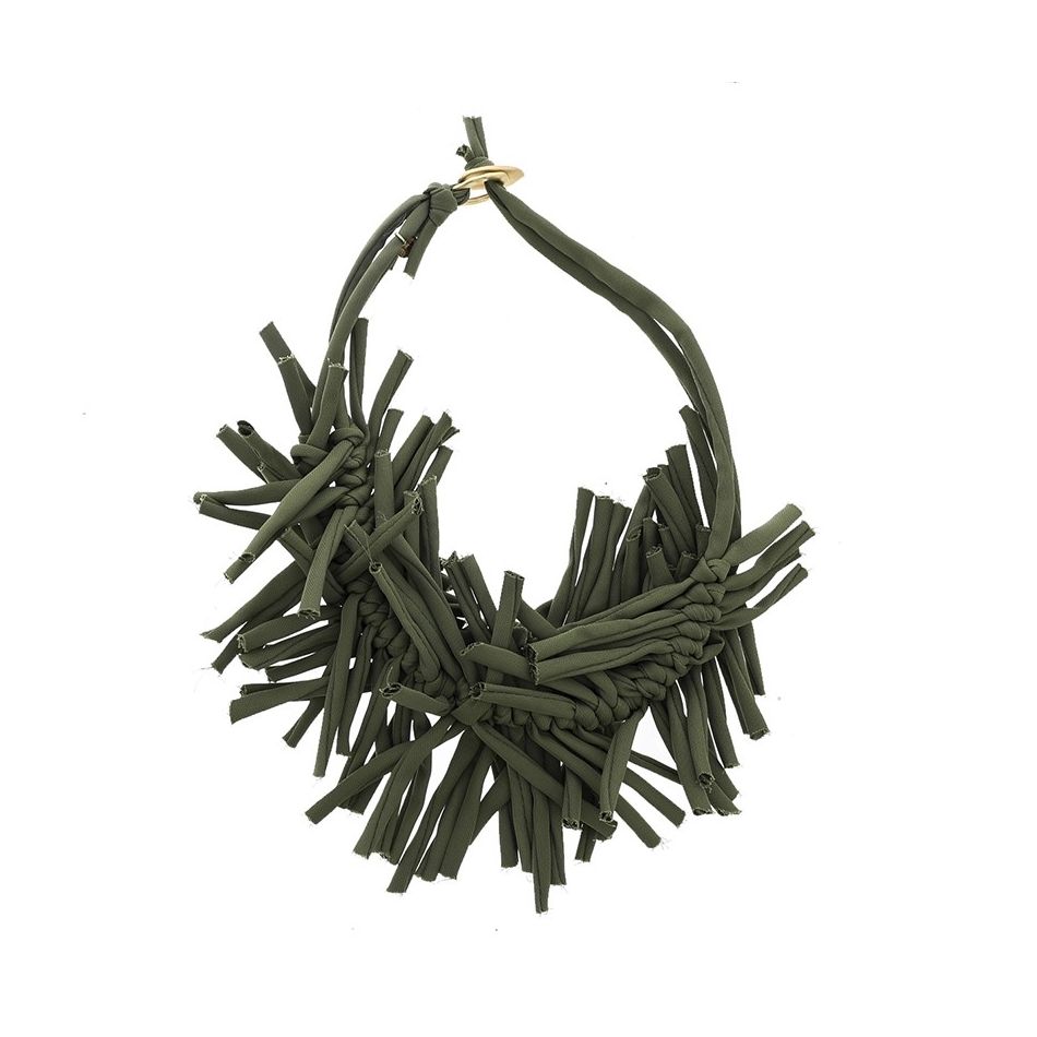 TUBE SHORT NECKLACE WITH KNOTS