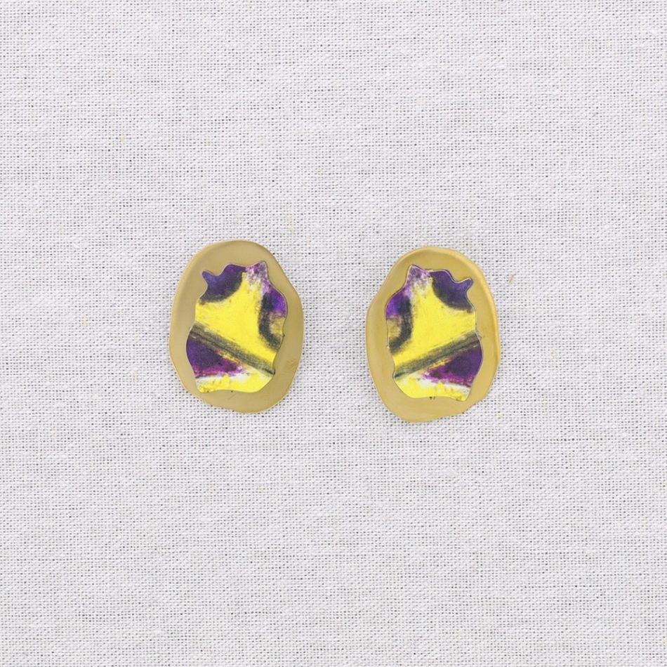 STEEL STUD EARRINGS DRAWING