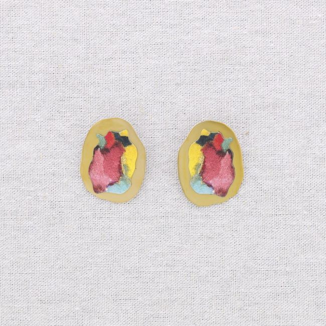 STEEL STUD EARRINGS DRAWING