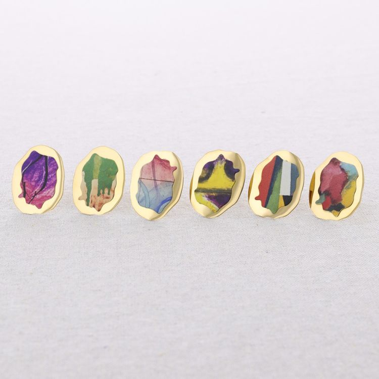 ANILLO ACERO AJUSTABLE MEDALLA DIBUJO 2