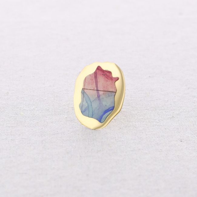 ANILLO ACERO AJUSTABLE MEDALLA DIBUJO