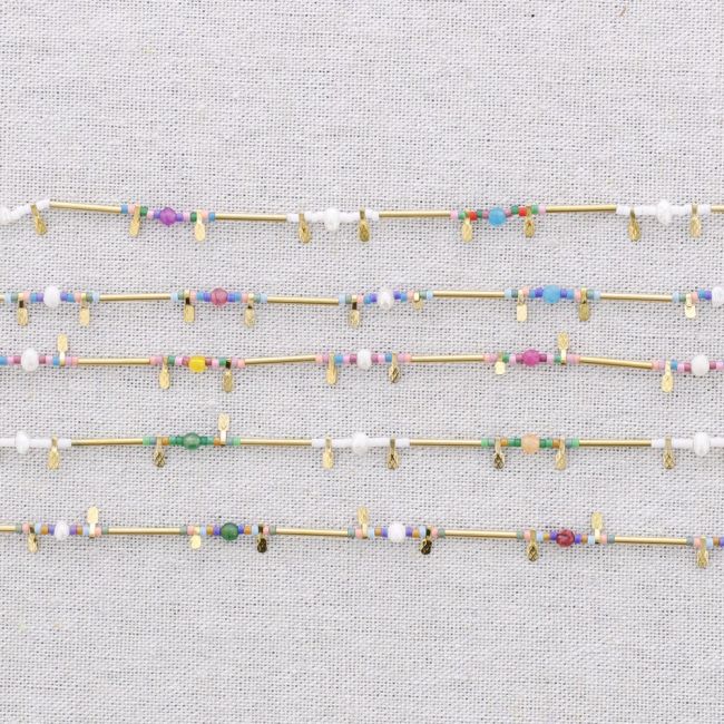 STEEL CHOKER PEARLS BEADS BEADS