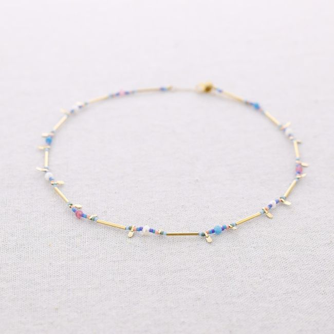 STEEL CHOKER PEARLS BEADS BEADS