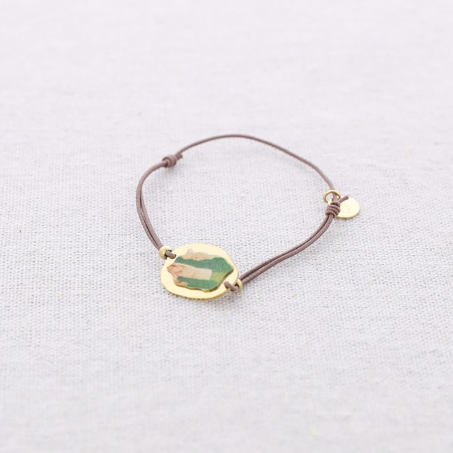 PULSERA ELÁSTICA MEDALLITA ACERO DIBUJO