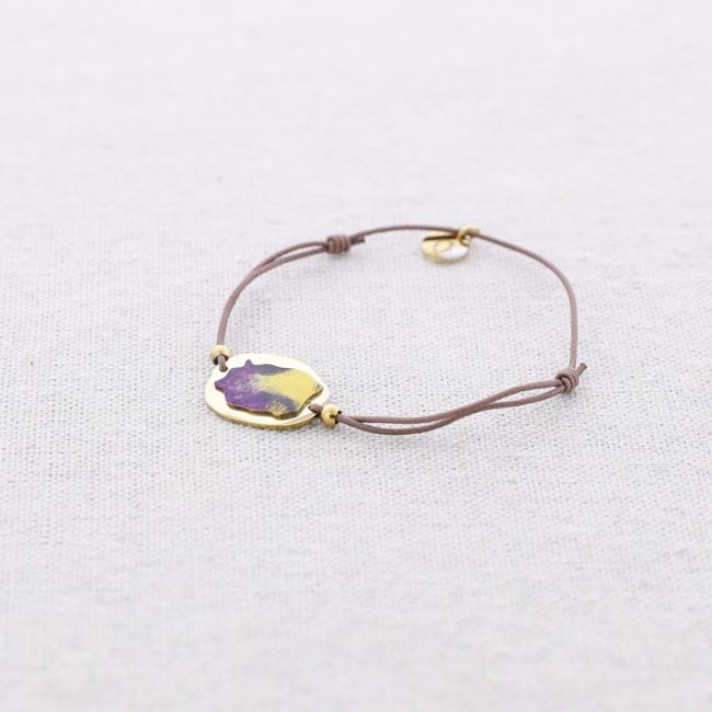 PULSERA ELÁSTICA MEDALLITA ACERO DIBUJO