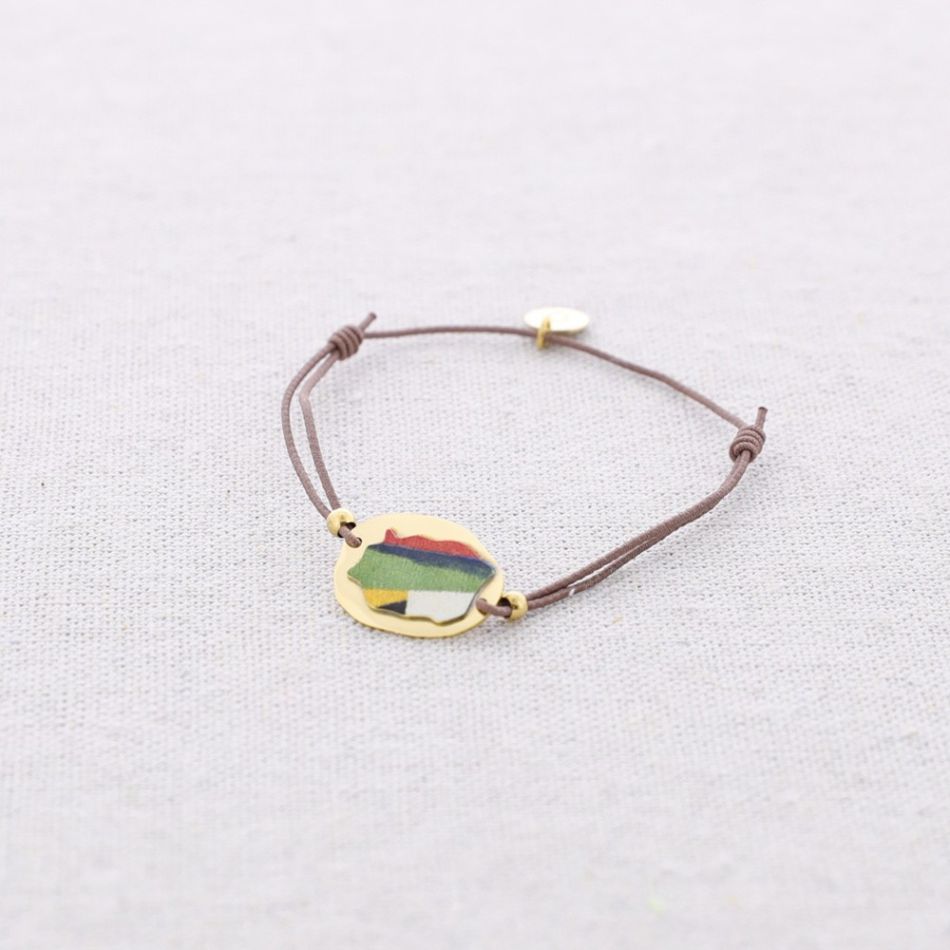ELASTIC BRACELET MEDAL STEEL DRAWING