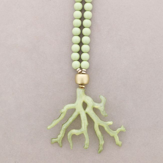 LONG BALLS PENDANT NECKLACE CORAL RESIN