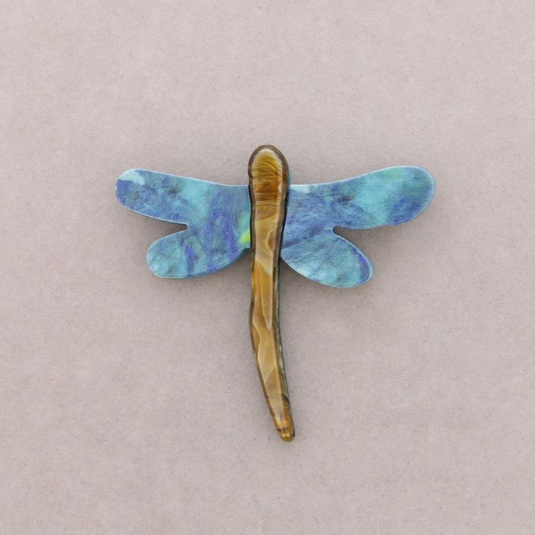 BROCHE LIBÉLULA RESINA DIBUJO 2