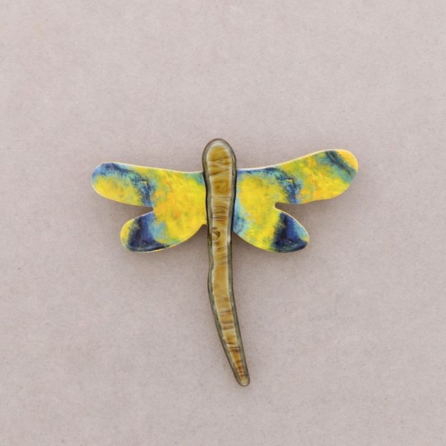 BROCHE LIBÉLULA RESINA DIBUJO