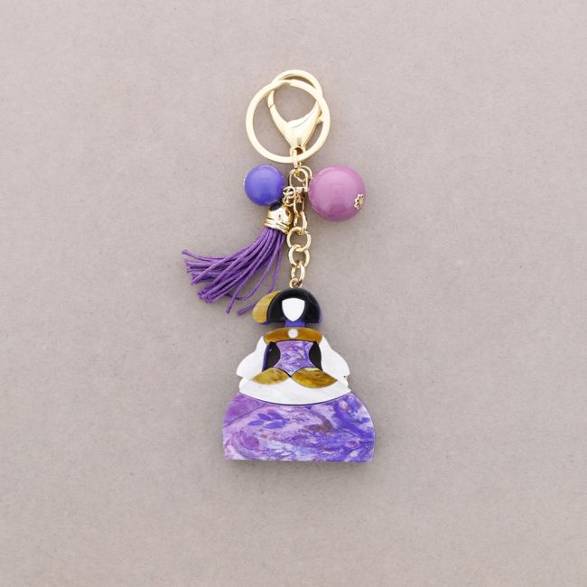 KEYCHAIN GIRL RESIN DRAWING