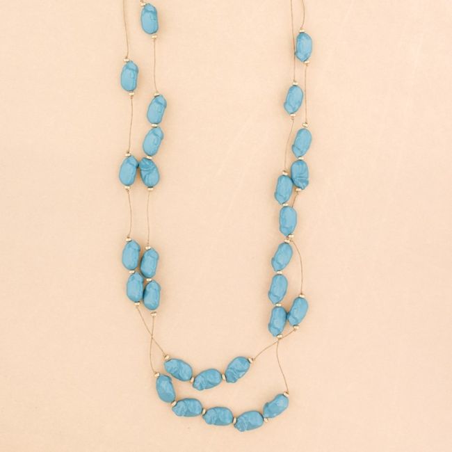 LONG NECKLACE WITH RESIN BEADS