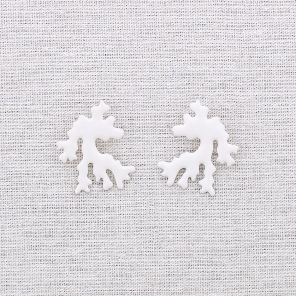 PENDIENTES ACERO CORAL ESMALTE