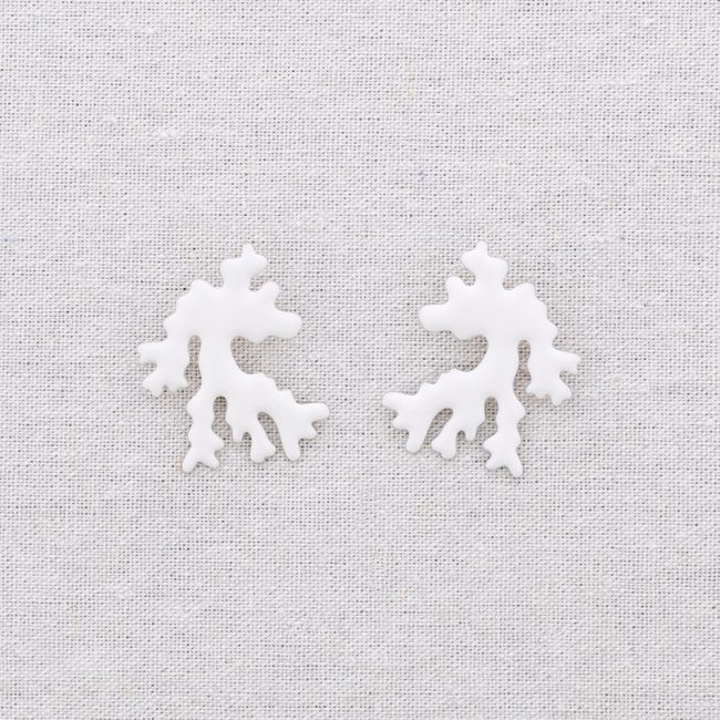 PENDIENTES ACERO CORAL ESMALTE